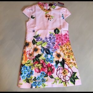 Girls darling 100% silk floral dress
